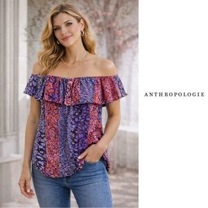 NEW Anthropologie Maeve Floral Villita blouse